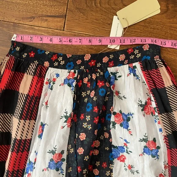 🆕 FUN patchwork skirt from ANTHROPOLOGIE ❤️flattering and fully lined!