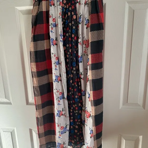 🆕 FUN patchwork skirt from ANTHROPOLOGIE ❤️flattering and fully lined!