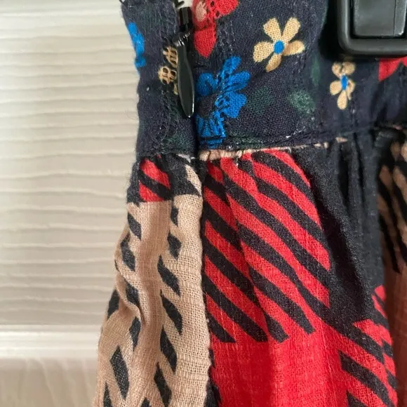 🆕 FUN patchwork skirt from ANTHROPOLOGIE ❤️flattering and fully lined!