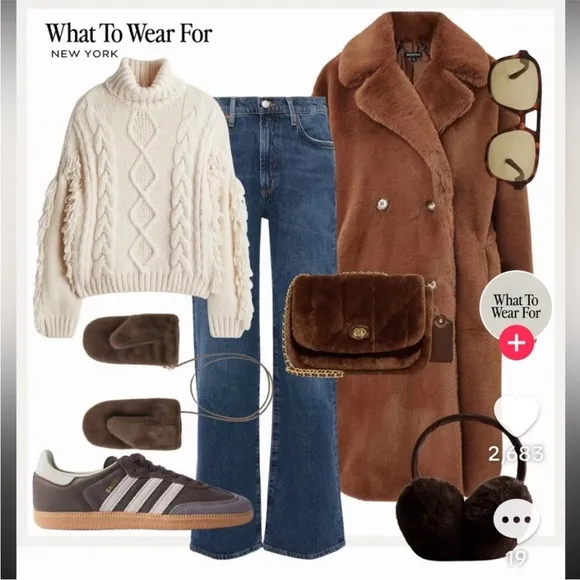 🇪🇸 Joie double breasted pea coat overcoat notched collar pockets brown wool