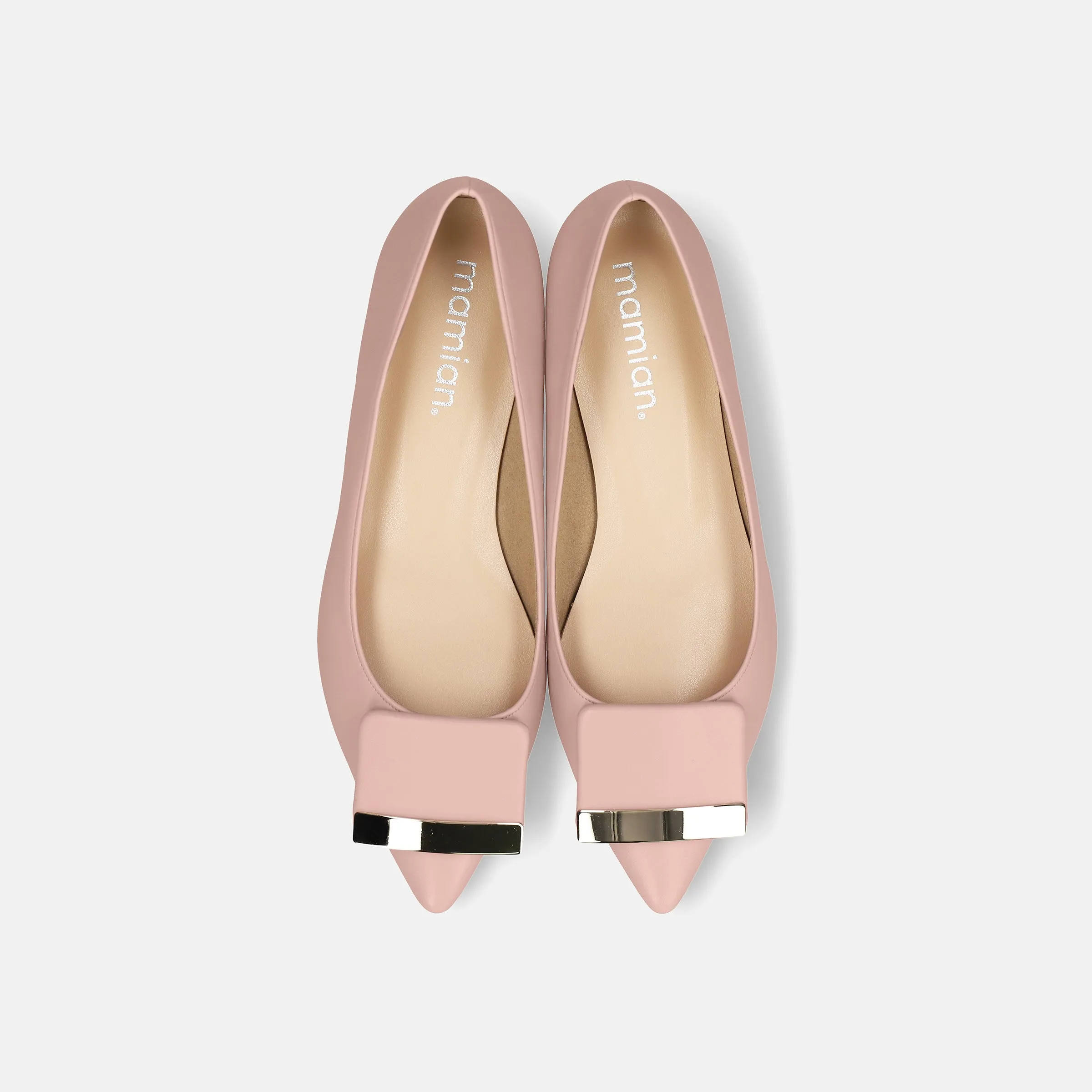 10% OFF: 2024SS: Accent Buckle Flat Shoes (m17006) Pink