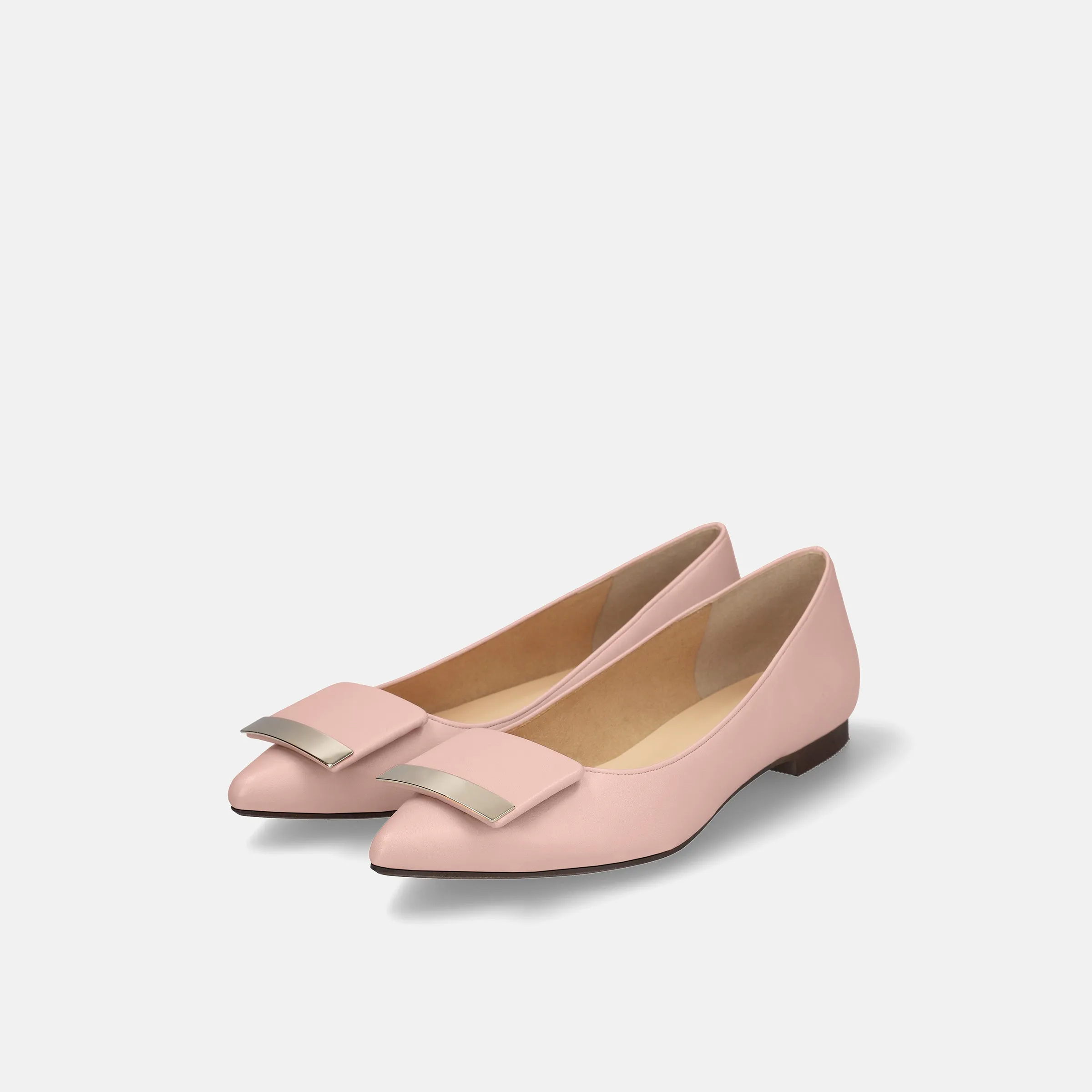 10% OFF: 2024SS: Accent Buckle Flat Shoes (m17006) Pink
