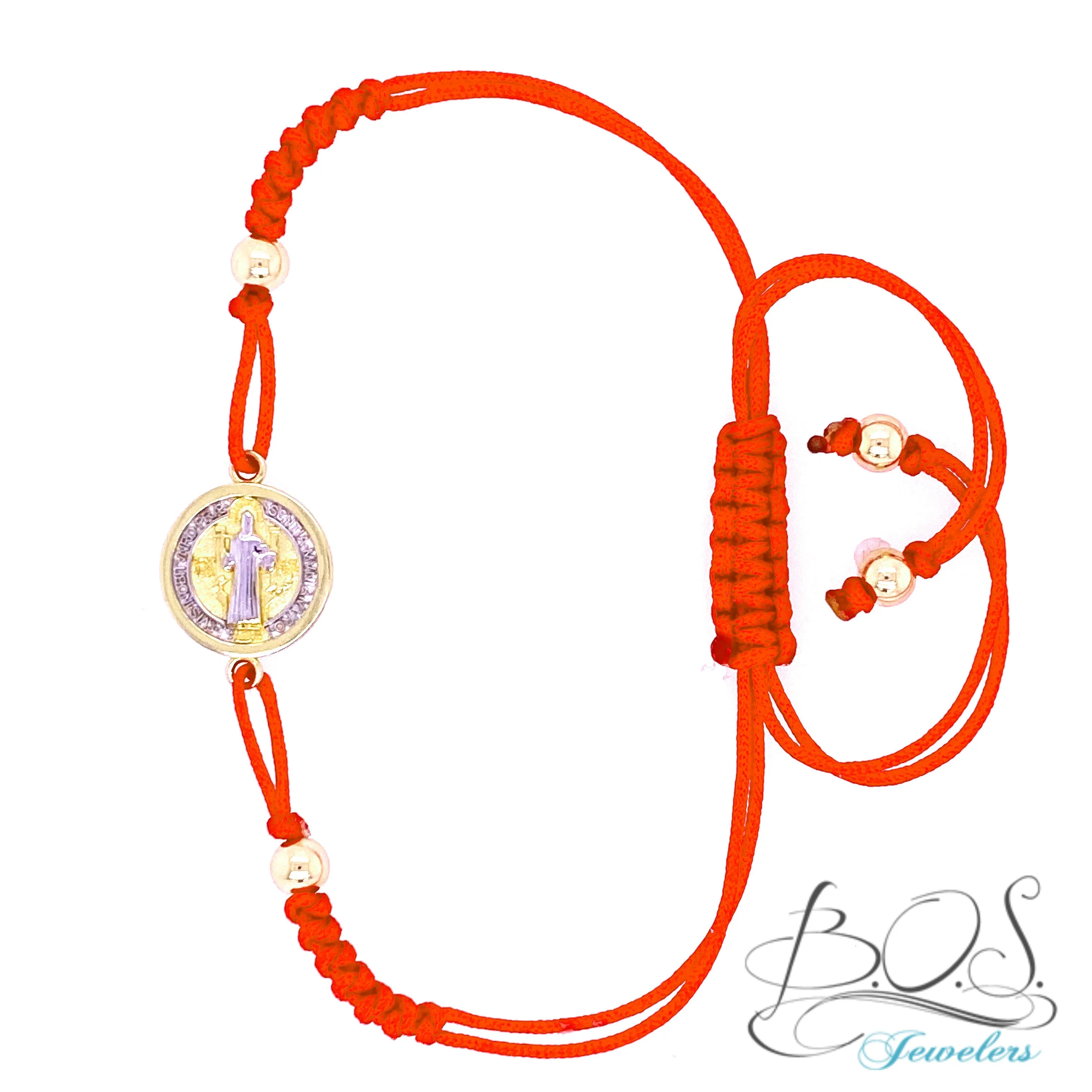 12mm Two Tone St Benedict Macrame Bracelet