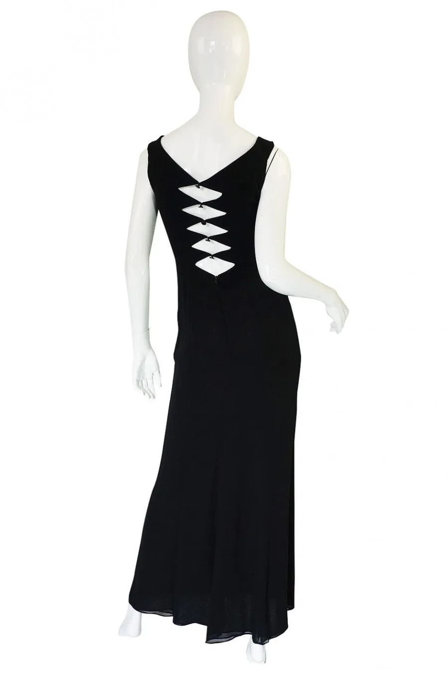 1990s Herve Leger Back Cut Out Dress