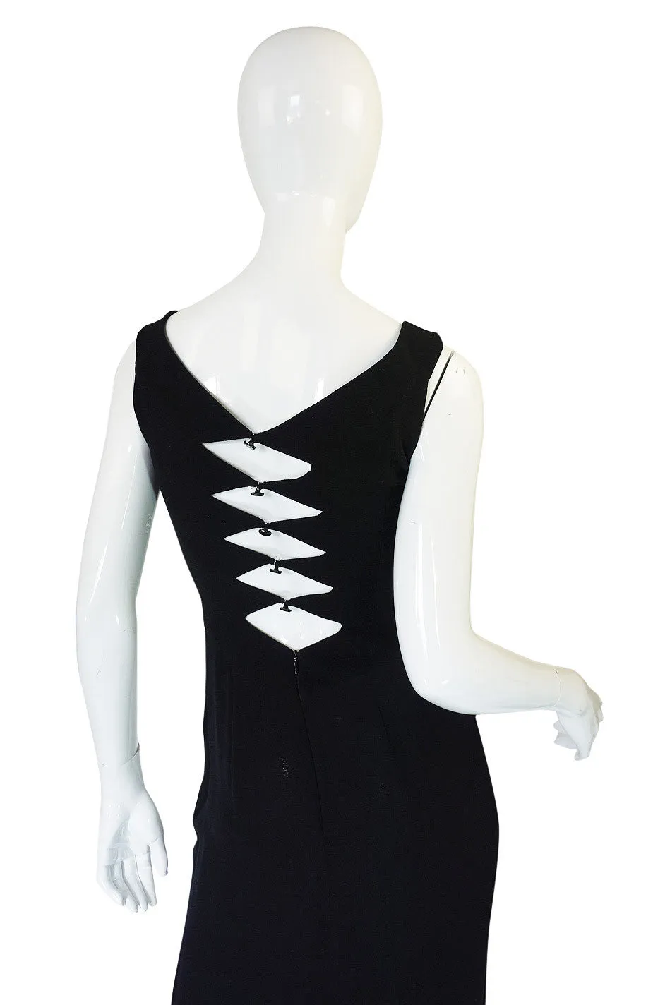 1990s Herve Leger Back Cut Out Dress