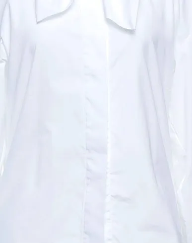 $495 ELEVENTY - White Bow Neck Long Sleeve Dress Shirt Cotton - 6 / 44