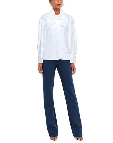 $495 ELEVENTY - White Bow Neck Long Sleeve Dress Shirt Cotton - 6 / 44