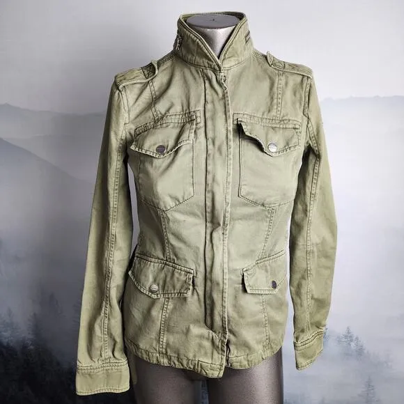 Abercrombie &amp; Fitch Army Green Utility Cargo Jacket | Women's XS
