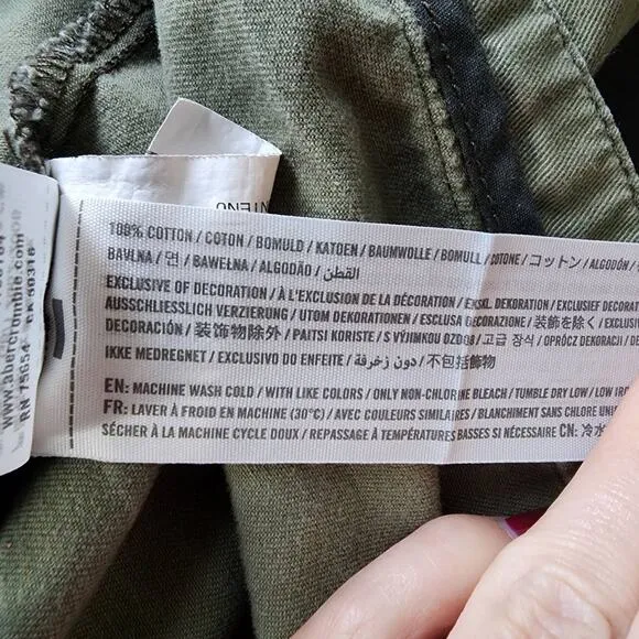 Abercrombie &amp; Fitch Army Green Utility Cargo Jacket | Women's XS