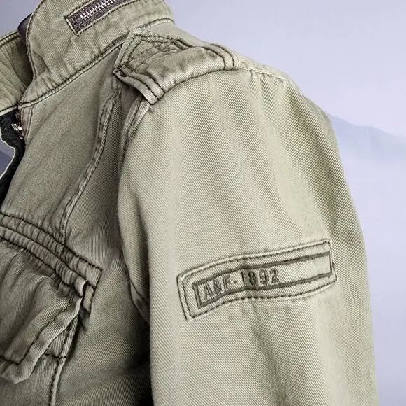 Abercrombie &amp; Fitch Army Green Utility Cargo Jacket | Women's XS