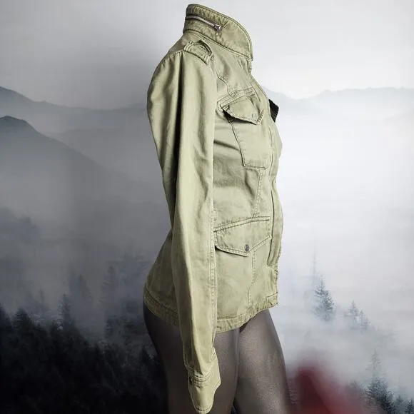 Abercrombie &amp; Fitch Army Green Utility Cargo Jacket | Women's XS