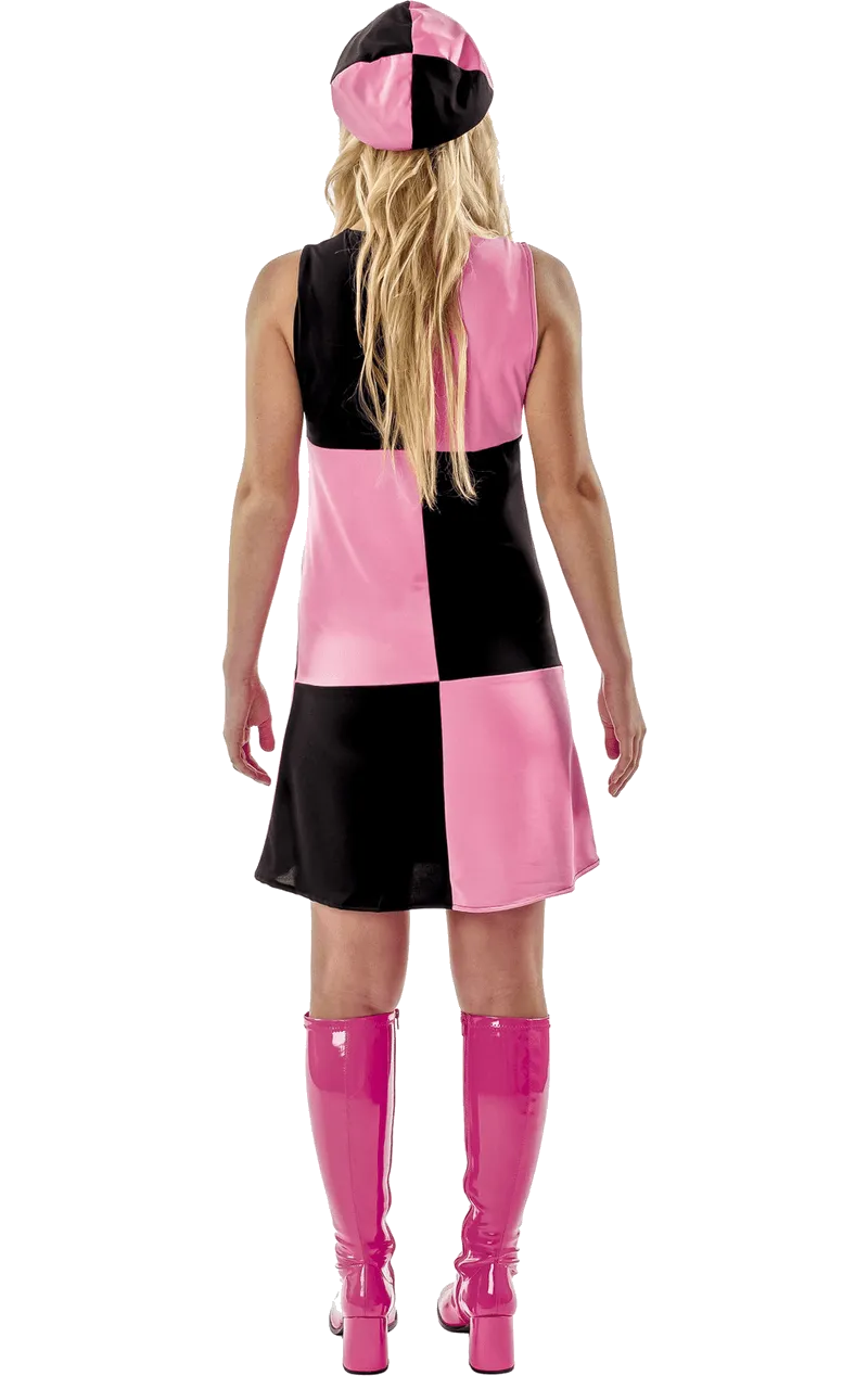 Adult 1960s Pink Chequer Costume