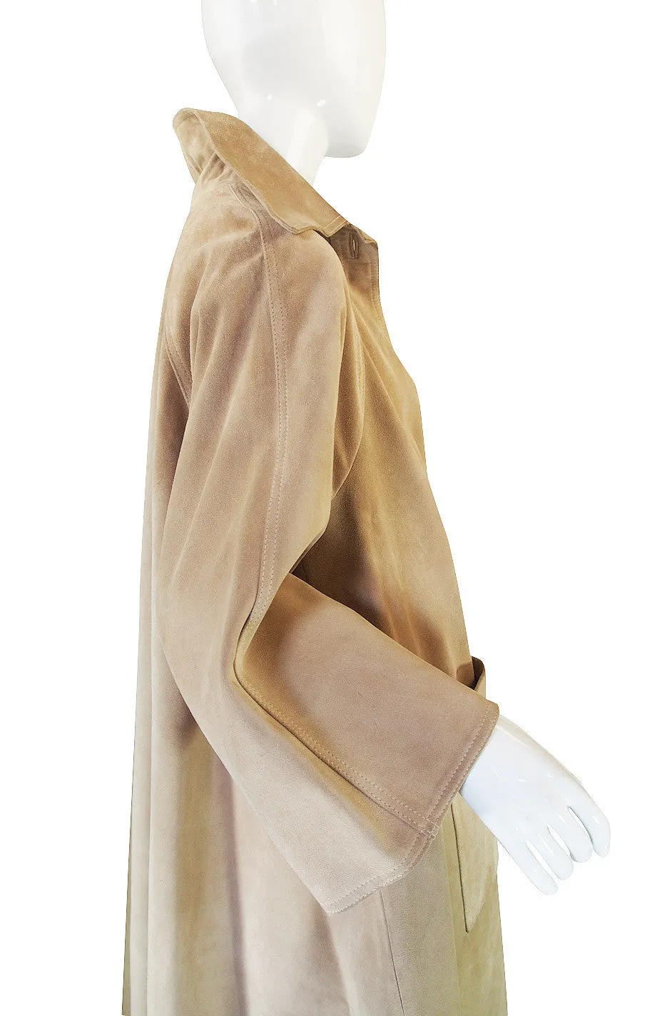 Amazing 1970s Christian Dior Suede Swing Coat