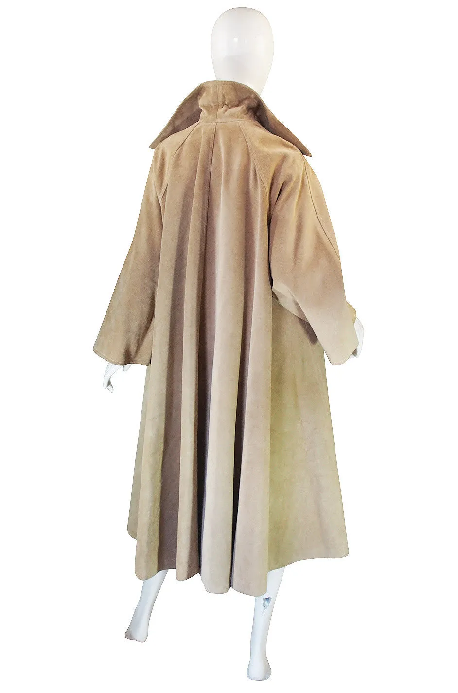Amazing 1970s Christian Dior Suede Swing Coat