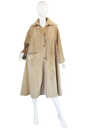 Amazing 1970s Christian Dior Suede Swing Coat