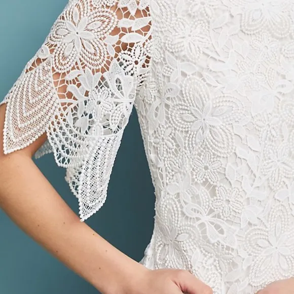 Anthropologie Charleston Lace Mini Dress