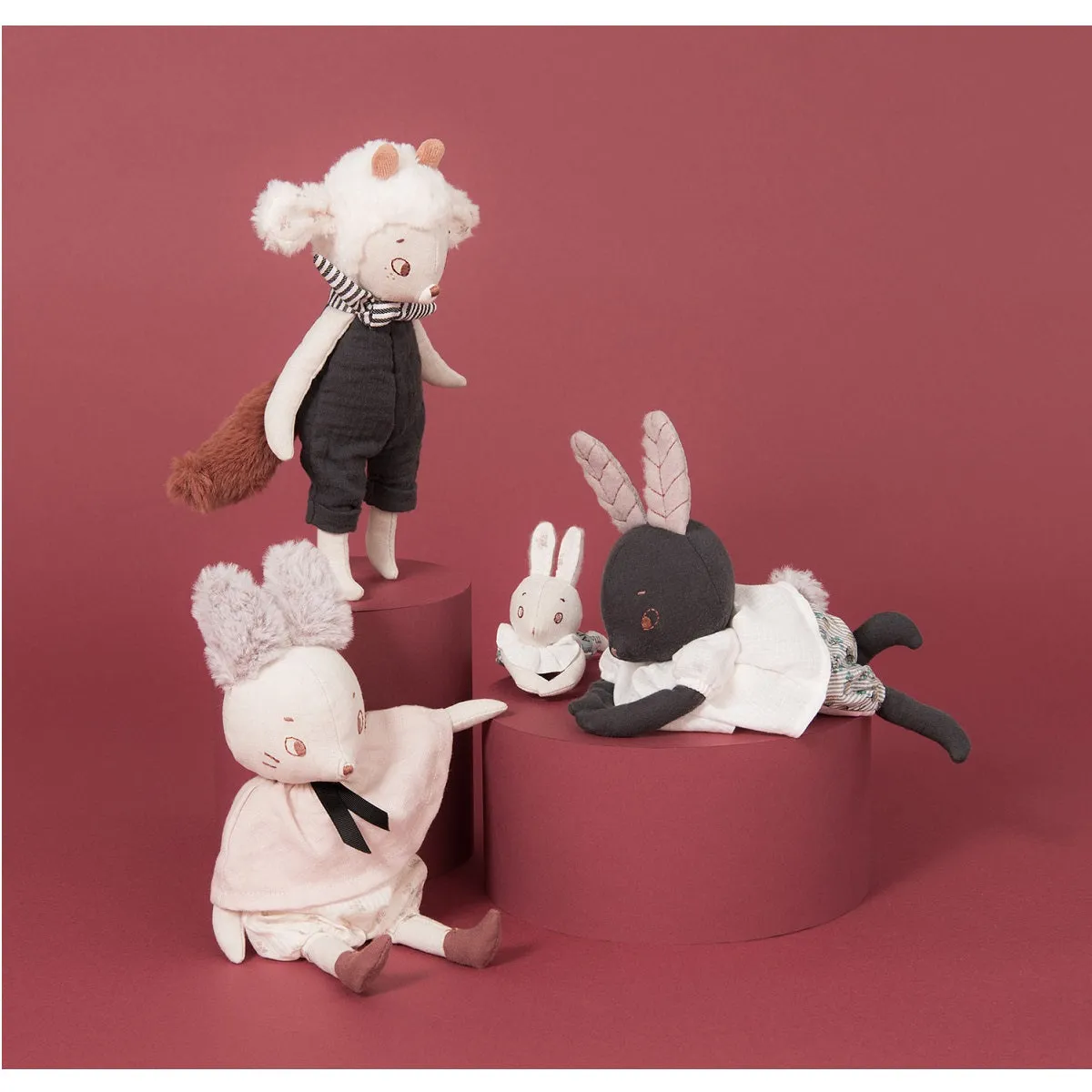 Apres la Pluie - Brume the Mouse Soft Toy (28cm) - Moulin Roty