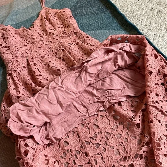 ASTR The Label Lace A Line Midi Dress