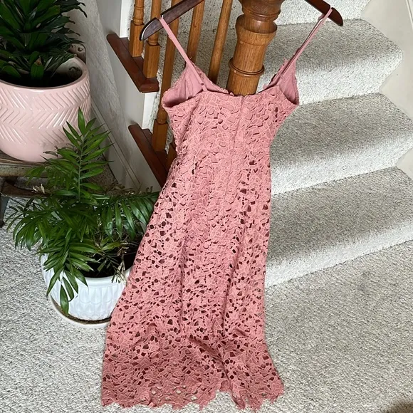 ASTR The Label Lace A Line Midi Dress
