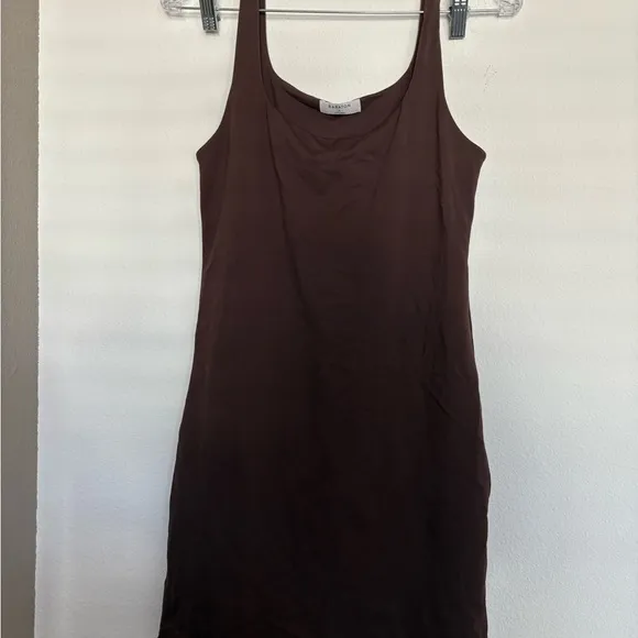 Babaton Multicolored Sheath Mini Dress Scoop Neck Sleeveless  L nylon stretchy