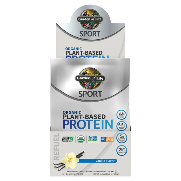 BACKORDER ONLY - Sport Organic Plant-Based Protein Vanilla Packets