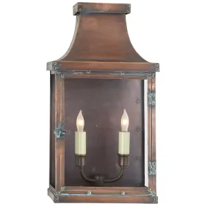 Bedford Wide Short 3/4 Lantern in Natural Copper