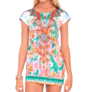 BOHO CHIC - Short Sleeve Bodycon Dress