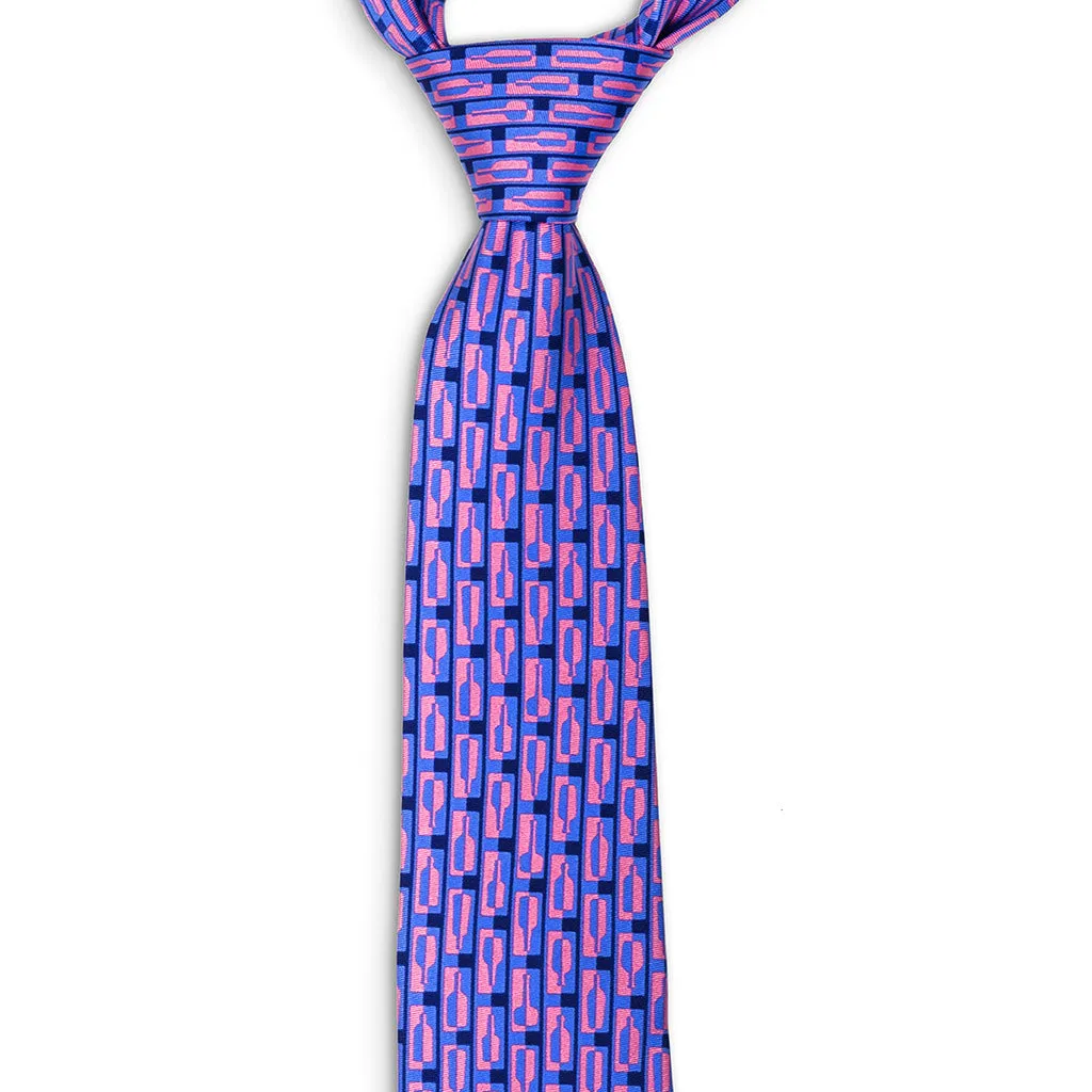 Bourbon Row Tie   Sock Gift Set | Pink   Navy
