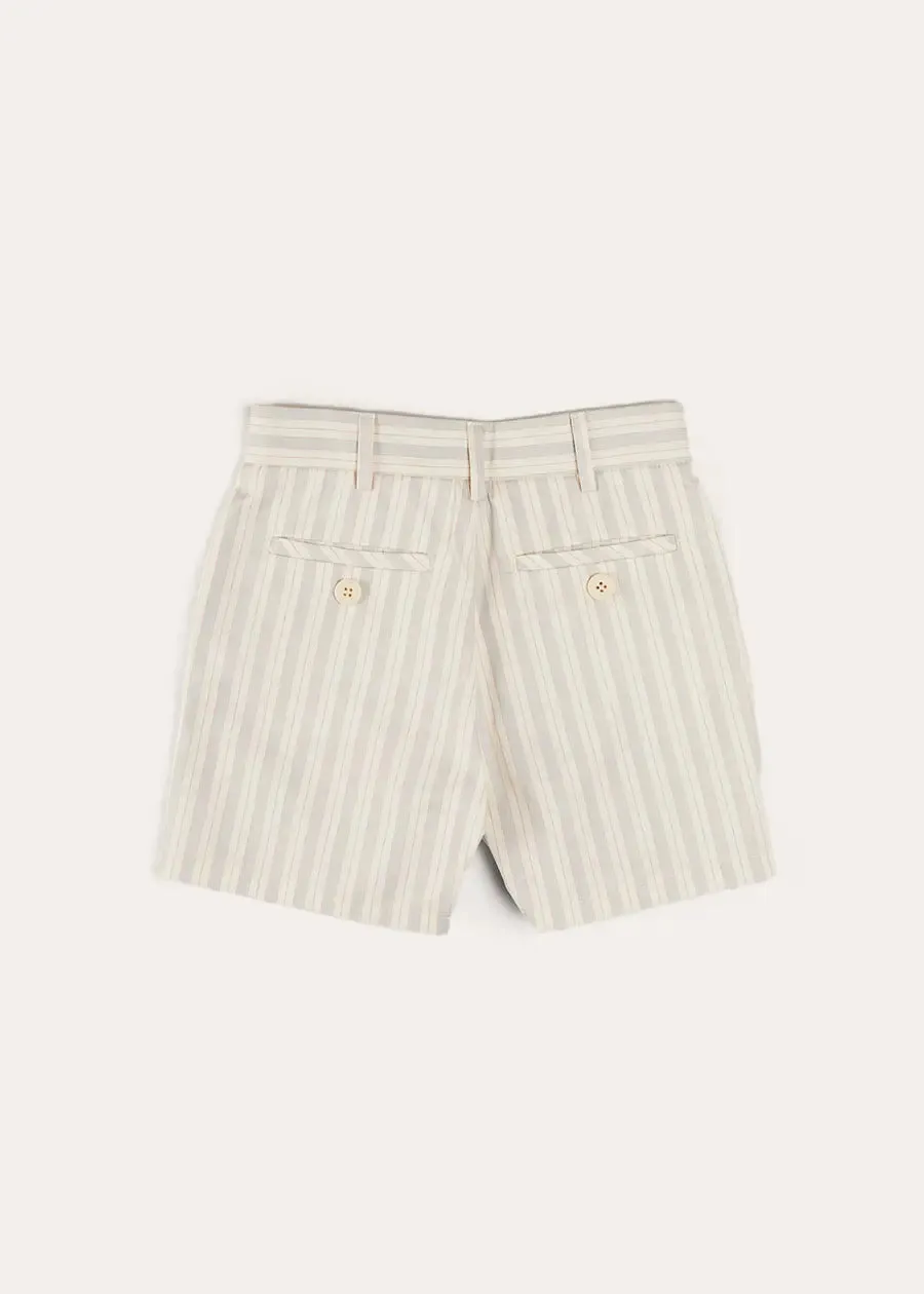 Brompton Striped Shorts in Beige (4-10yrs)