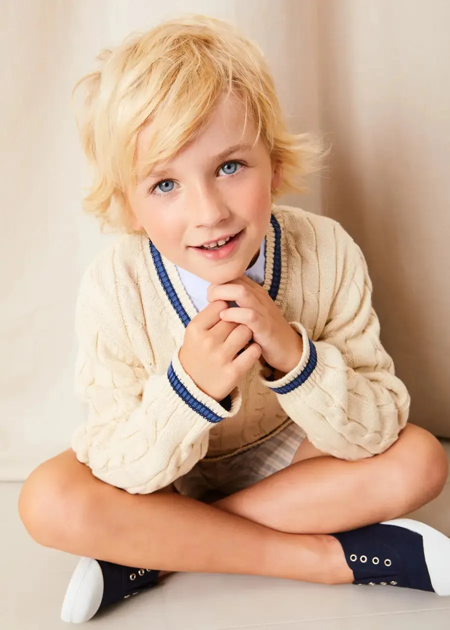 Brompton Striped Shorts in Beige (4-10yrs)
