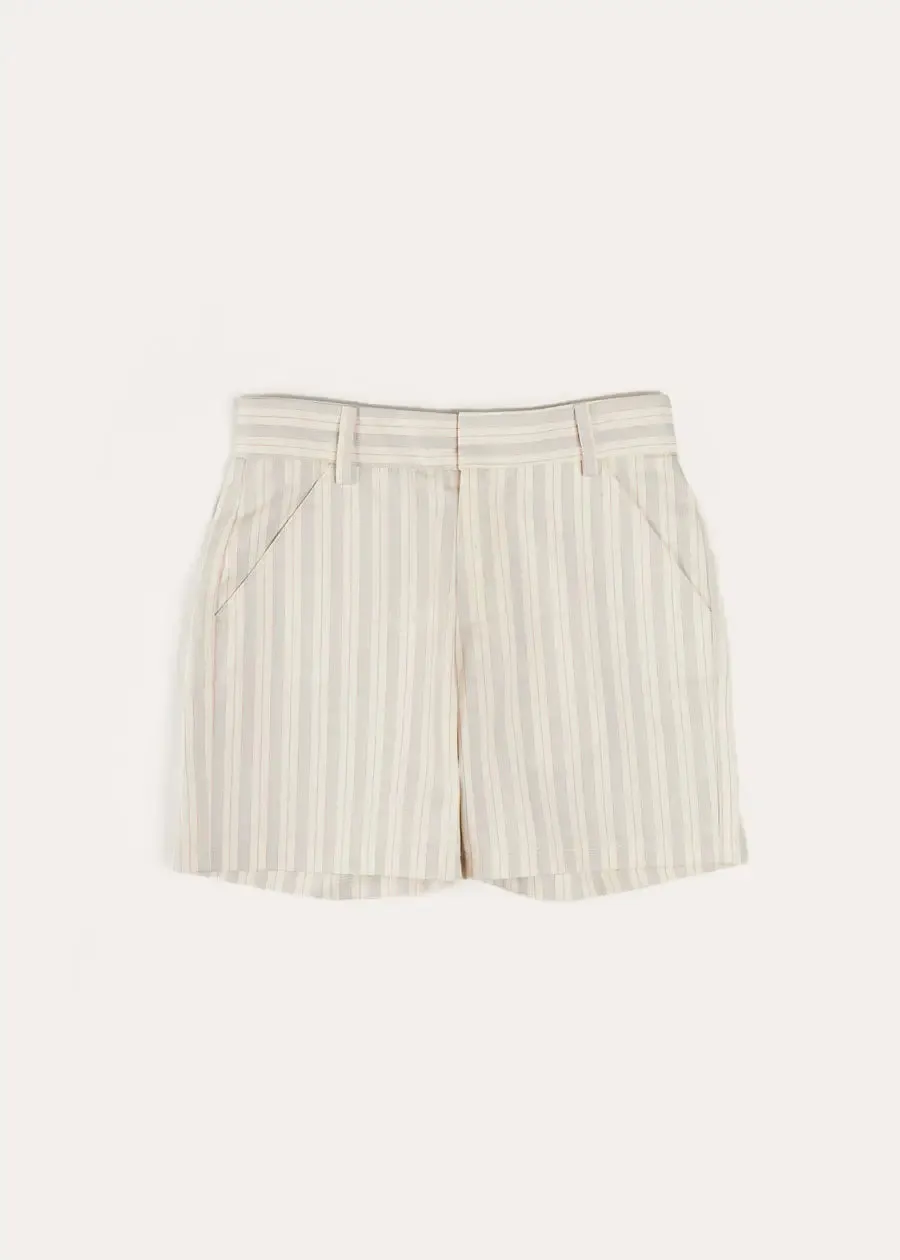Brompton Striped Shorts in Beige (4-10yrs)