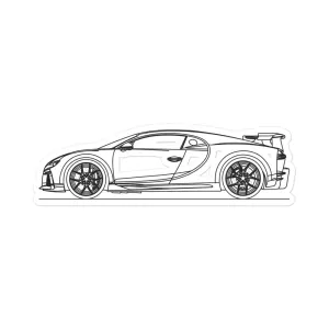 Bugatti Chiron Pur Sport Silhouette Sticker