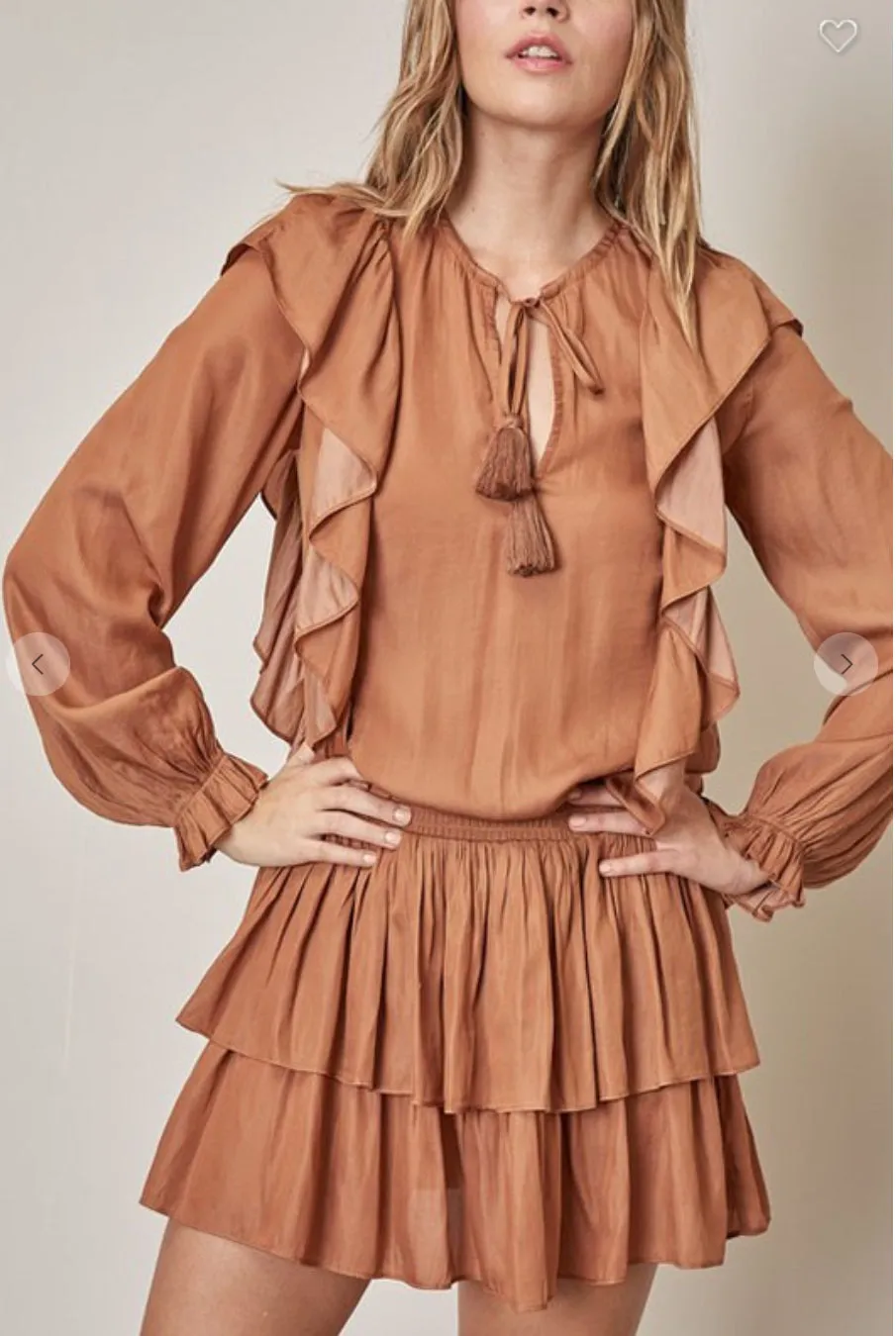 Caramel ruffle Dress