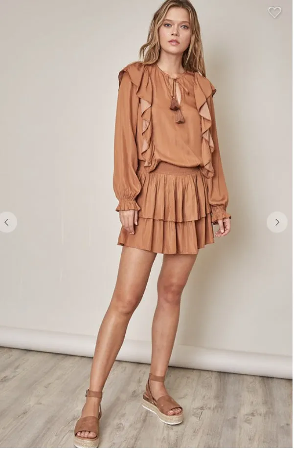 Caramel ruffle Dress
