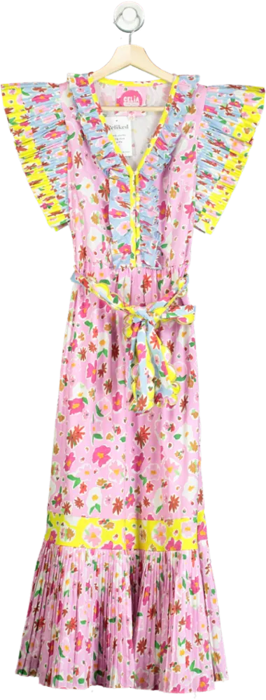 Celia B Pink Floral Topaz Dress UK XS