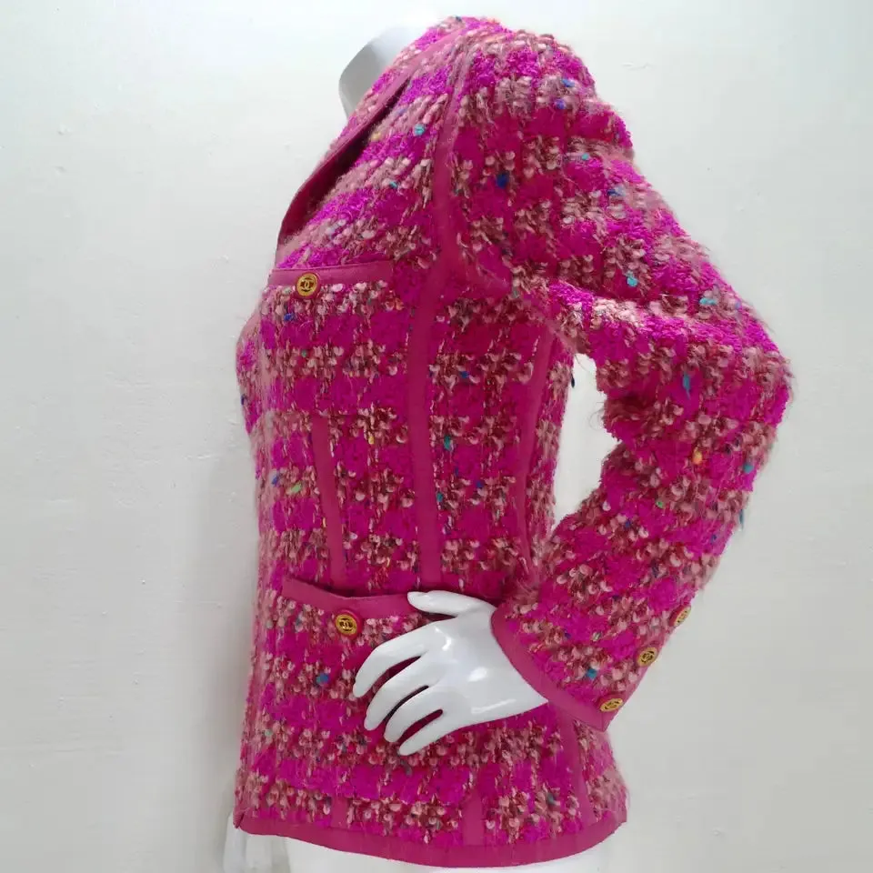 Chanel Fall 1991 Hot Pink Tweed Jacket