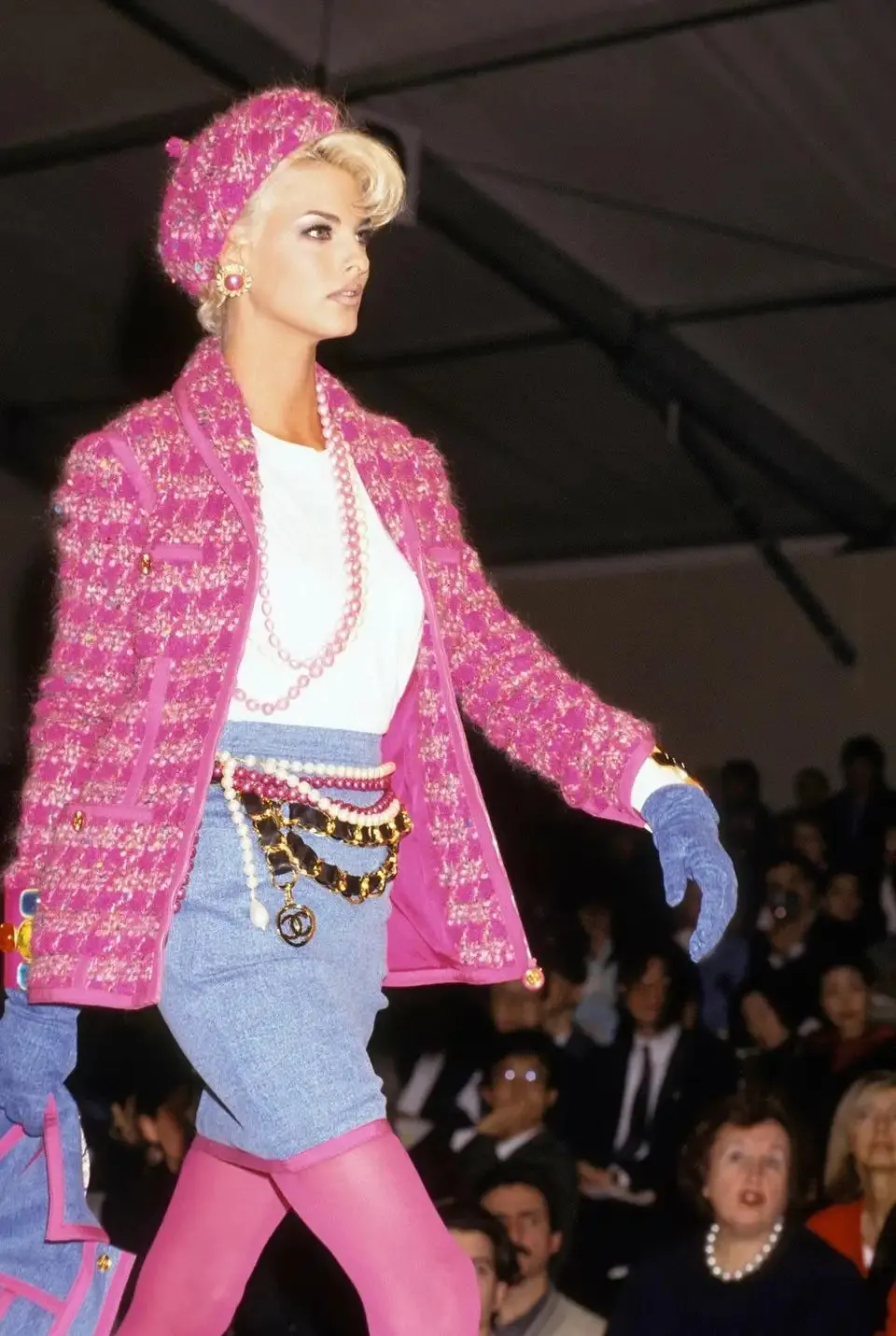 Chanel Fall 1991 Hot Pink Tweed Jacket