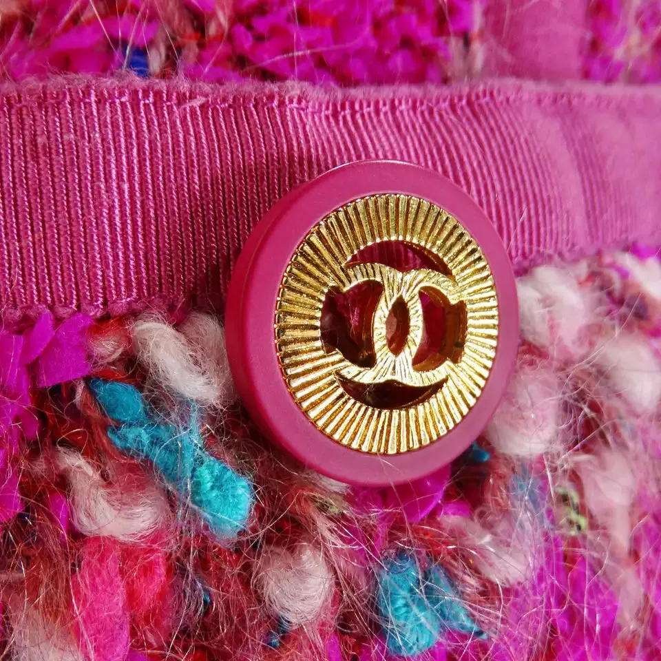Chanel Fall 1991 Hot Pink Tweed Jacket