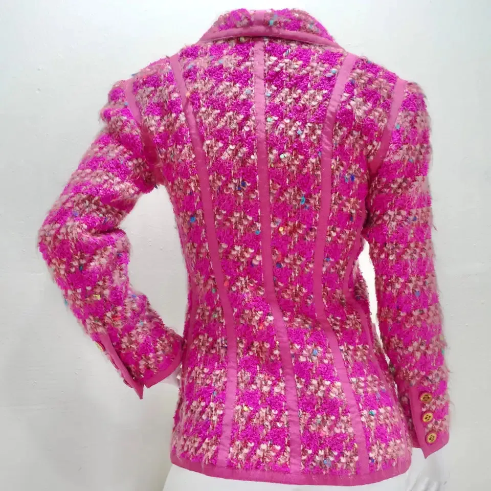 Chanel Fall 1991 Hot Pink Tweed Jacket