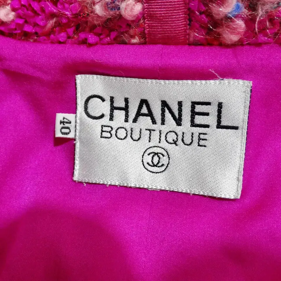Chanel Fall 1991 Hot Pink Tweed Jacket
