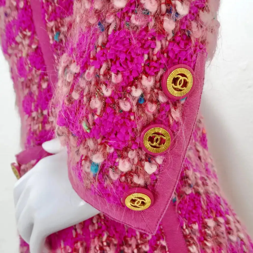 Chanel Fall 1991 Hot Pink Tweed Jacket