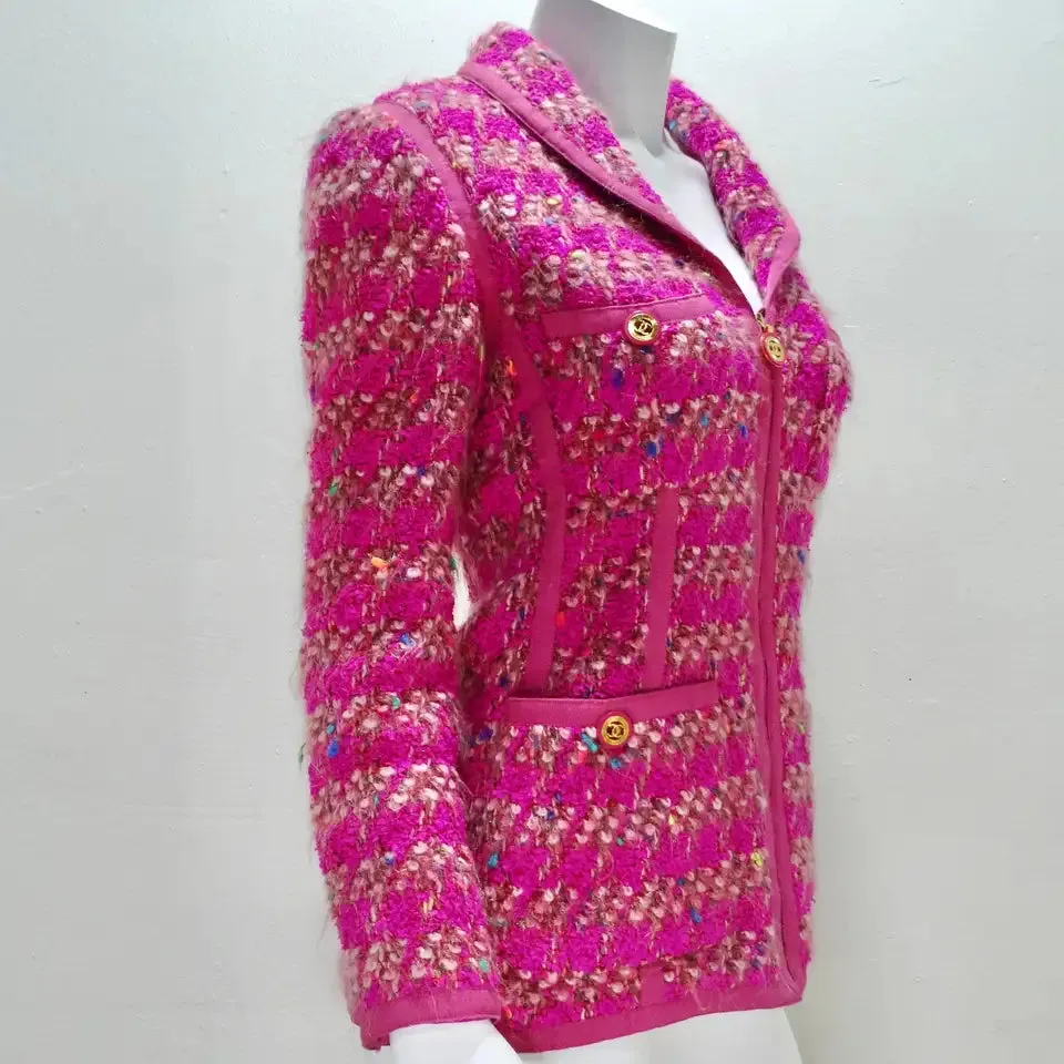 Chanel Fall 1991 Hot Pink Tweed Jacket