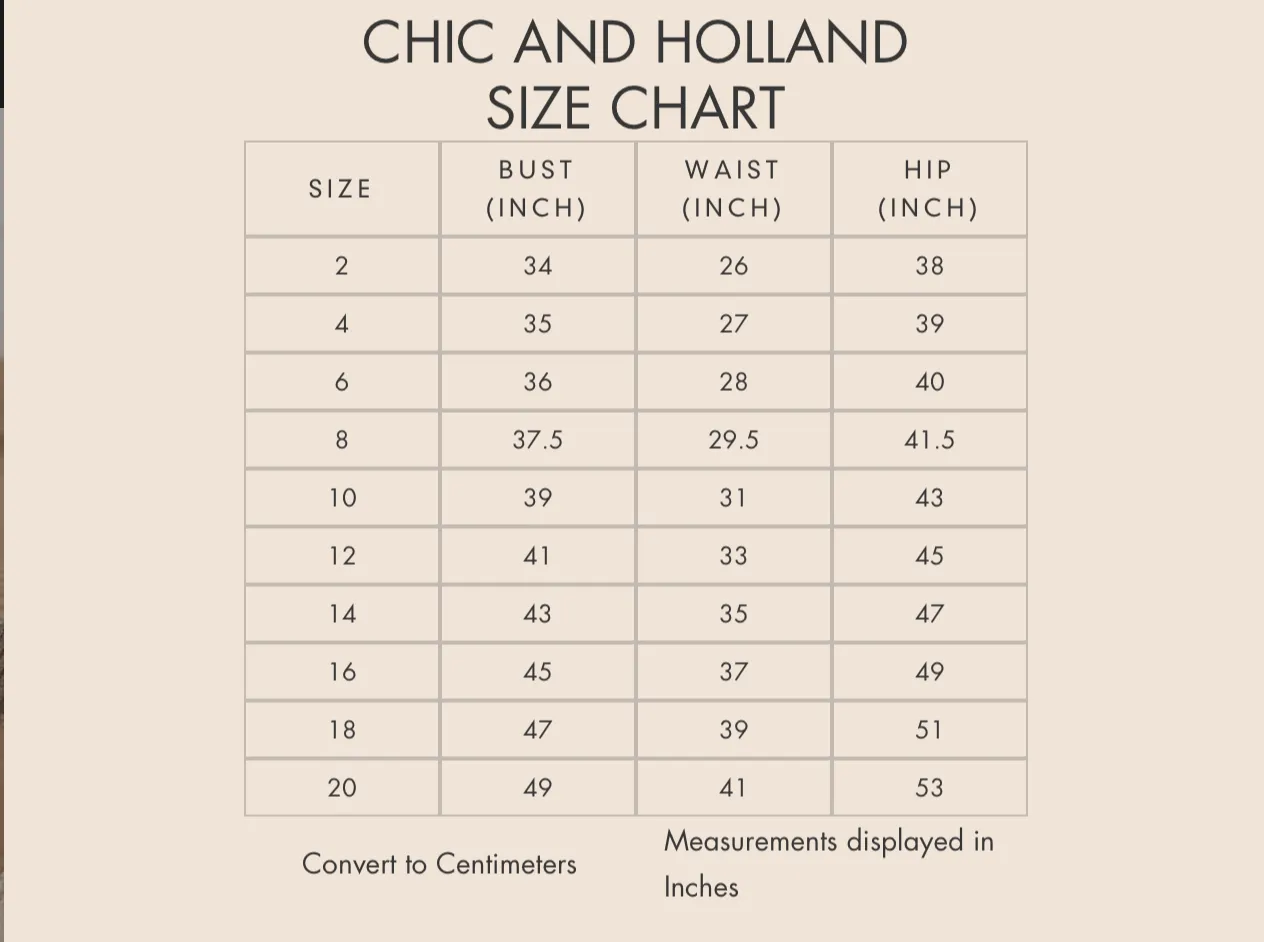 CHIC AND HOLLAND HF110046 DRESS
