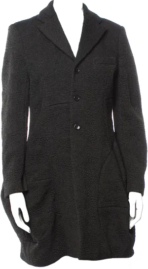 Comme des Garçons Japan. NEW W/TAGS. Black Polytech Long Peacoat