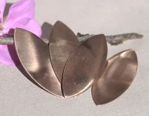 Copper Chubby Eye Pointed Oval Blank 49mm x 20mm 20g Shape Cutout for Blanks Enameling Stamping Texturing