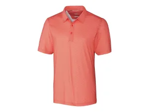 Cutter & Buck Mens Pike Mini Pennant Print Stretch Polo
