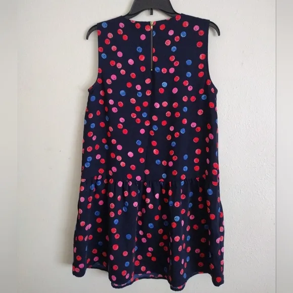 Cynthia Rowley black multicolor sleeveless drop waist cherry print dress size 8