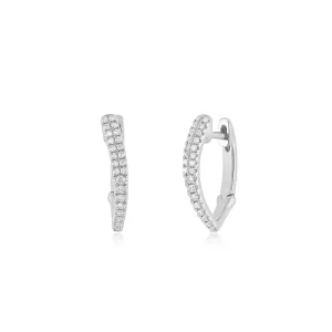 Diamond Pointed Huggie Earring