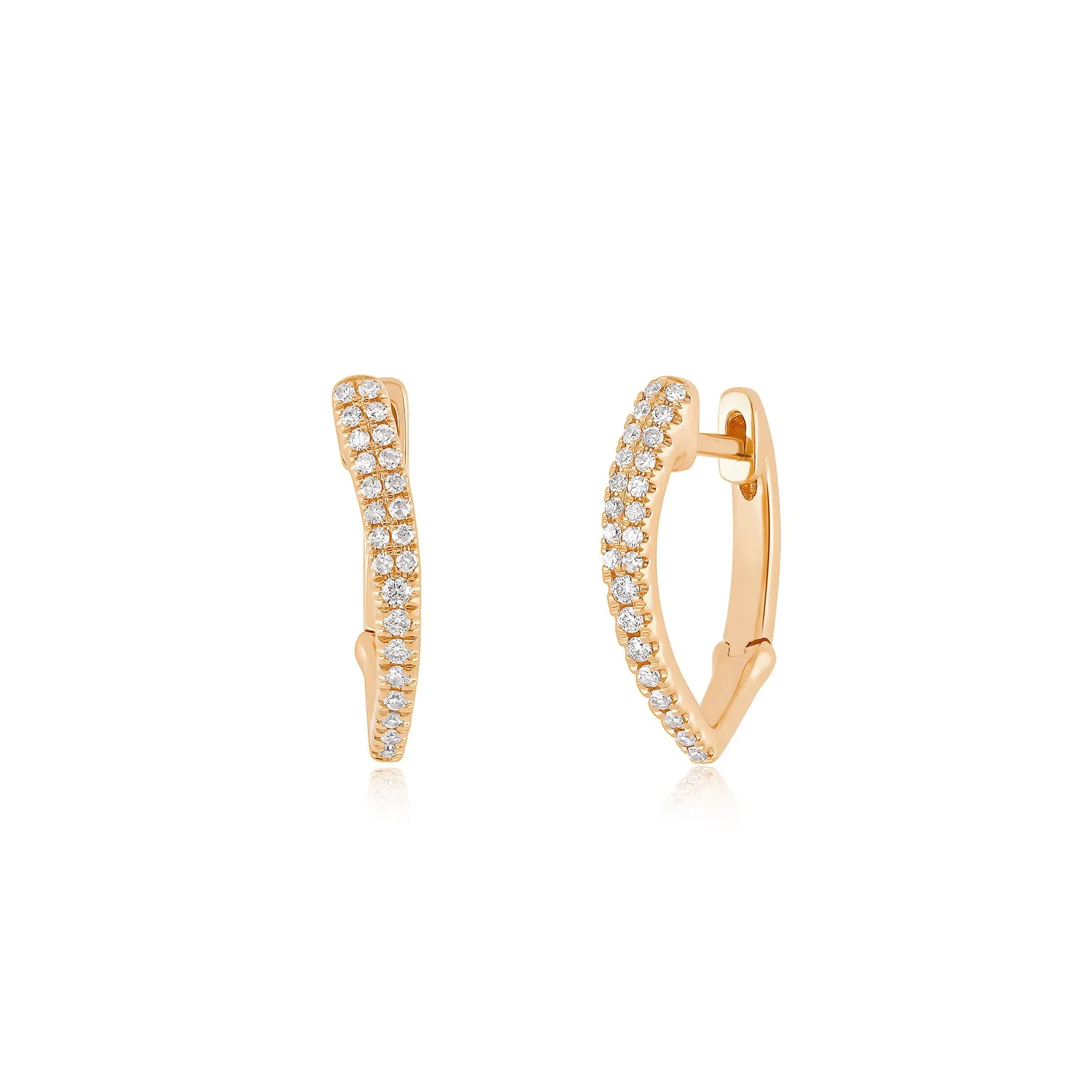 Diamond Pointed Huggie Earring