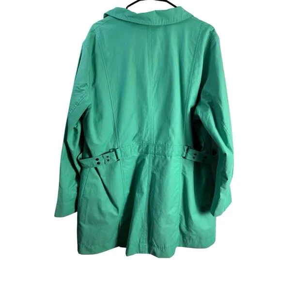Eddie Bauer Christine‎ Collection Teal Womens 2XL Storm Shed Shell NWT Button-up